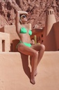 CONJUNTO DE TRICOT LISO TRIANGULO Y COLALES PARA ATAR "JADE"