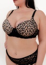 CORPIÑO SOFT ANIMAL PRINT DE MICROFIBRA Y PUNTILLA