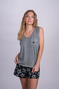 VER. PIJAMA DE ALGODON ESTAMPADO "SO STRONG" ESTRELLAS
