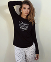 INV. PIJAMA DE DAMA ESTAMPADO DE JERSEY "COPOS"