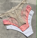 PACK X3 VEDETINA DE ALGODÓN Y LYCRA CON PUNTILLA Y MOÑOS