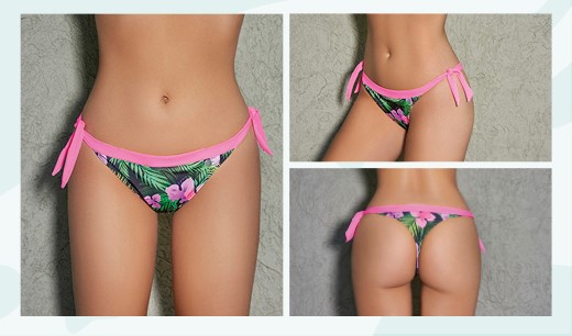 DESCUENTO -15 % OFF !! VER. MALLA COLA LESS DE TRICOT ESTAMPADO CON NUDOS