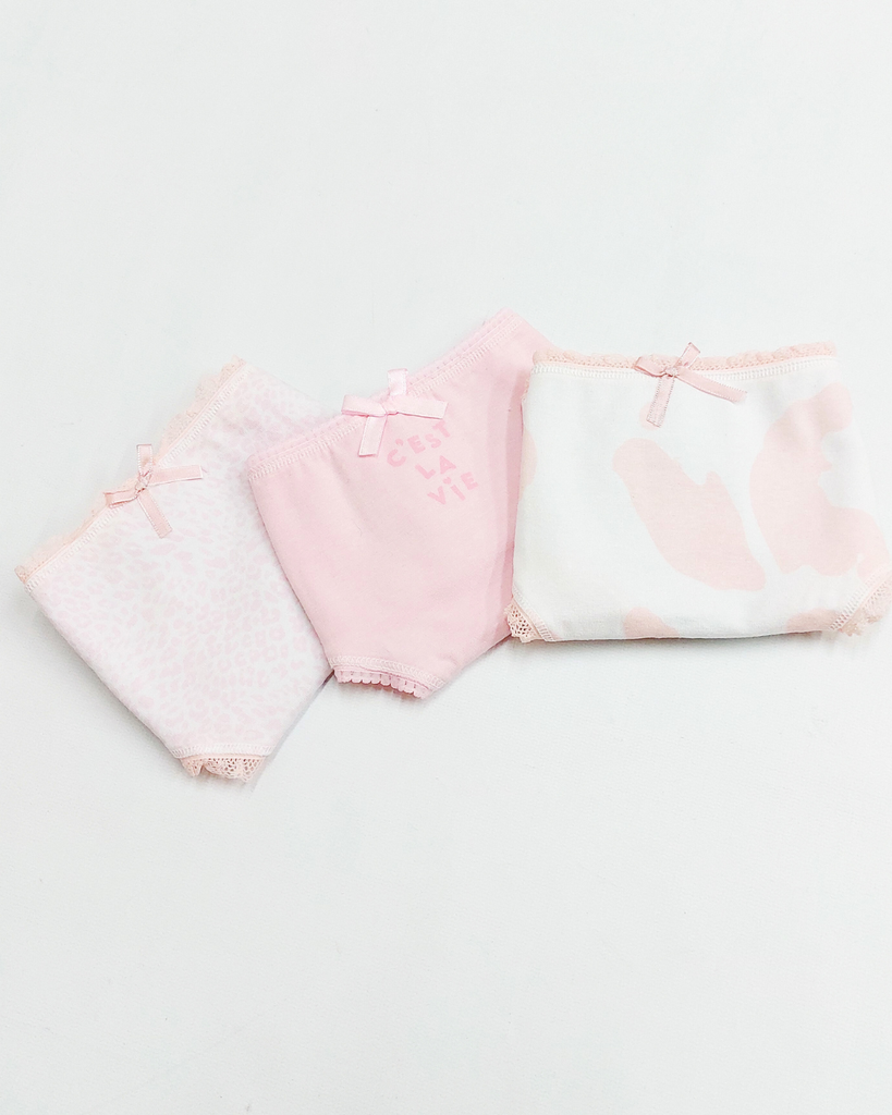 ROSA PACK X 3 CULOTELES CON FANTASIA DE ALGODON