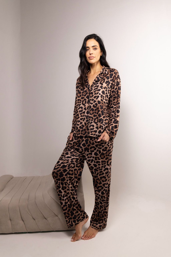   INV. PIJAMA ABOTONADO ESTAMPADO ANIMAL PRINT