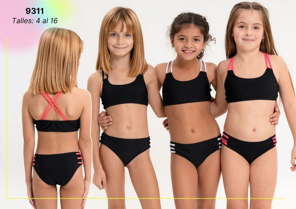 VER. MALLA BIKINI NENA LISA CON BRETELES DE COLORES