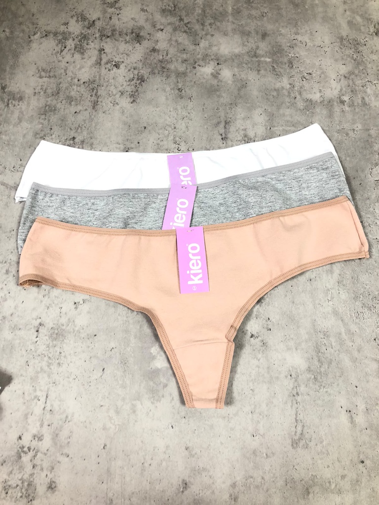 PACK X3 CULOTELESS DE ALGODÓN Y LYCRA LISAS