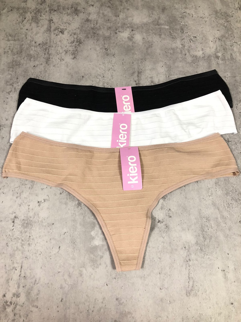 PACK X3 CULOTELESS DE ALGODÓN Y LYCRA DE ALGODÓN A RAYAS