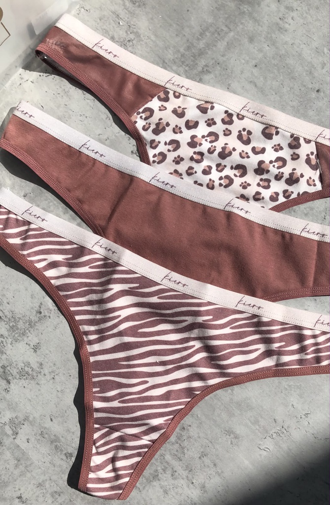 PACK X3 COLALES DE ALGODÓN Y LYCRA ESTAMPADA CON ELASTICO