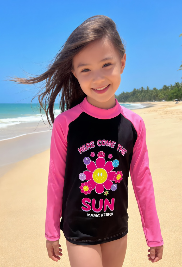 VER. REMERA DE MALLA CON PROTECCION UV CON ESTAMPA LOCALIZADA