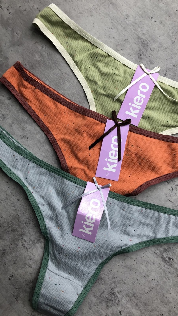 PACK X3 COLALES DE ALGODÓN Y LYCRA FANTASIA PUNTITOS
