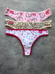 [FLAU1060] PACK X3 COLALES DE ALGODON ESTAMPADA