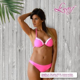 [NAIF356] DESCUENTO -15% DESCUENTO ! MALLA CORPIÑO TRIANGULO SOFT BORDADA C/FLECOS