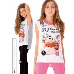 [MKP4584] VER. PIJAMA DE NENA REMERA SIN MANGA Y CALZA OPORTUNIDAD!