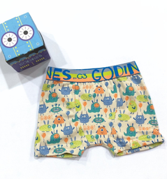 [G35133] BOXER NENE ALGODÓN Y LYCRA ESTAMPADO "MONSTRUOS"