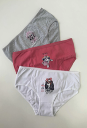 [KIE6039] PACK X3 BOMBACHA NENA ALGODÓN Y LYCRA ESTAMPADA