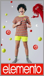 [ELE2654] OFF - 15% !! VER. PIJAMA NENE REMERA RAYADA Y SHORT LISO
