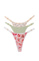 [FRA5001] PACK X3 TANGA REGULABLE CAVADA DE ALGODÓN ESTAMPADA "VINTAGE"