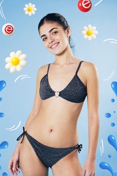 [ELE2642] OFF - 15% !! VER. MALLA BIKINI TEENS TRIANGULITO DE GLITTER Y VEDETINA