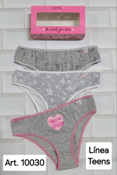 [SAY10030] PACK X3 BOMBACHA JUVENIL DE ALGODÓN Y LYCRA ESTAMPADA