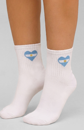 [MKS6427] MEDIA TENIS DAMA ESTAMPADA "SELECCION ARG"