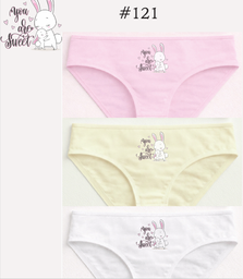 [MAR121] PACK X3 BOMBACHA DE NENA DE ALGODÓN Y LYCRA CON ESTAMPA LOCALIZADA
