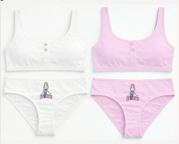 [MAR21004] CONJUNTO NENA ESTAMPADO DE ALGODÓN Y LYCRA CON BRETEL ANCHO C/ BOTONES