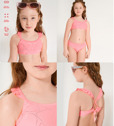 [ELE2710] VER. MALLA BIKINI NENA CON BRILLOS Y BRETELES CON VOLADOS "CORAZONES"