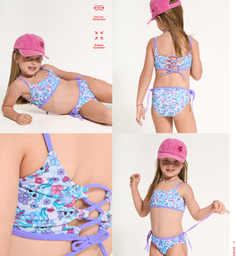 [ELE2714] VER. MALLA BIKINI NENA TOP ESTAMPADO CON ESPALDA CRUZADA