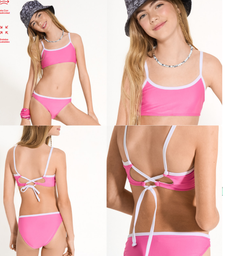 [ELE2740] VER. MALLA BIKINI NENA TOP CON BRETELES REGULABLES Y VEDETINA
