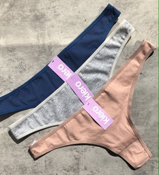 [KIE10251] PACK X3 COLALES DE ALGODÓN Y LYCRA LISAS