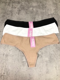 [KIE2177] PACK X3 CULOTELESS DE ALGODÓN Y LYCRA DE ALGODÓN A RAYAS